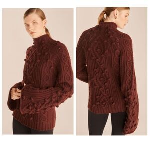 New Rebecca Taylor BAUBLE CABLE TURTLENECK